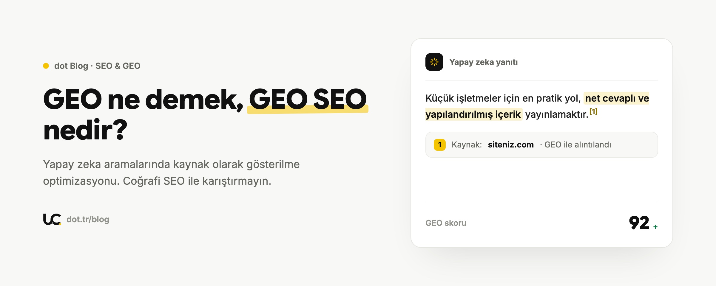 GEO ne demek? (GEO SEO ve yapay zeka aramaları)