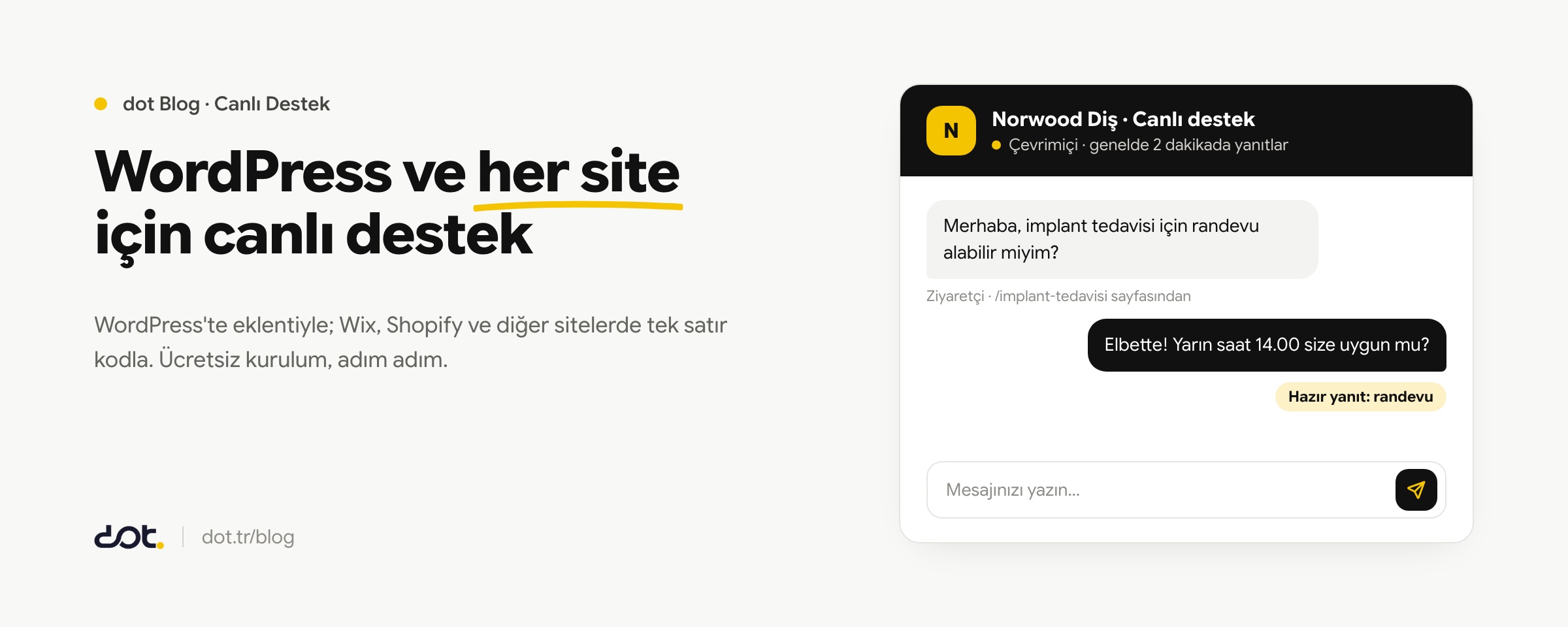 WordPress ve her site için canlı destek eklentisi: ücretsiz kurulum, adım adım