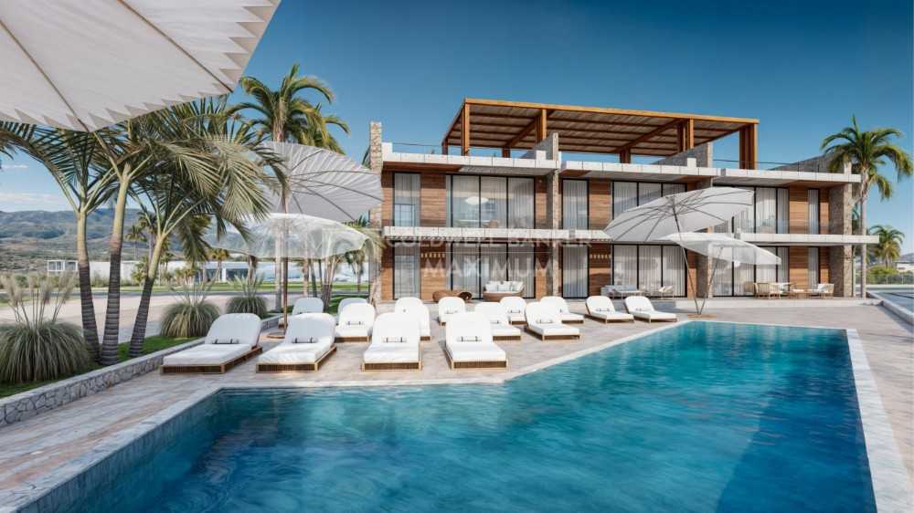 Kıbrıs Girne Esentepe'de Denize Sıfır Eşsiz Manzaralı Projede Satılık Özel Bahçe Teraslı 2+1 Daireler